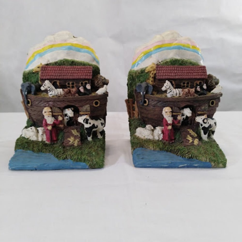Noah's Ark Resin Book Ends‎